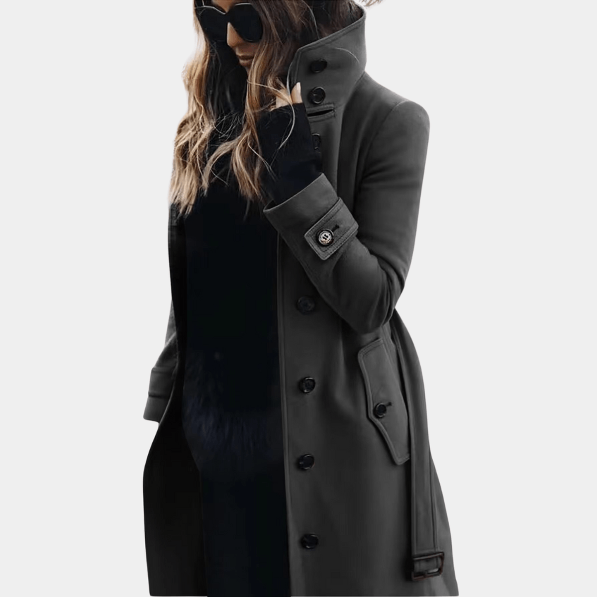 Damen Eleganter Trenchcoat – Zeitloses Design für Wärme und Stil