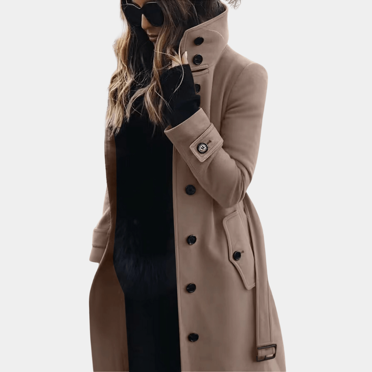 Damen Eleganter Trenchcoat – Zeitloses Design für Wärme und Stil