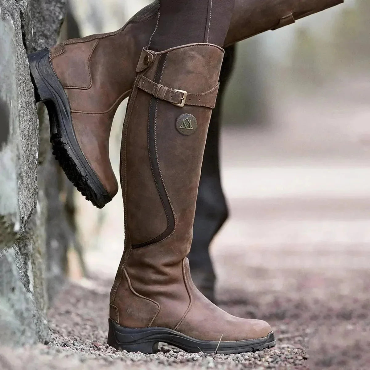 Damen Winter Reitstiefel – Wasserdicht, Warm & Elegant