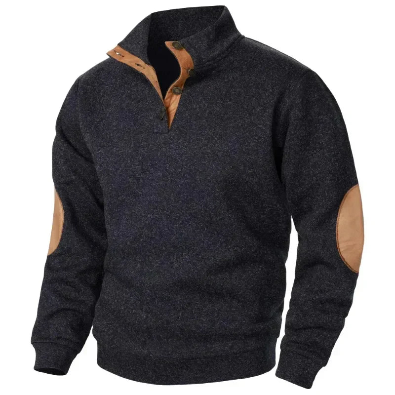 Herren V-Ausschnitt Sweatshirt für Outdoor und Freizeit