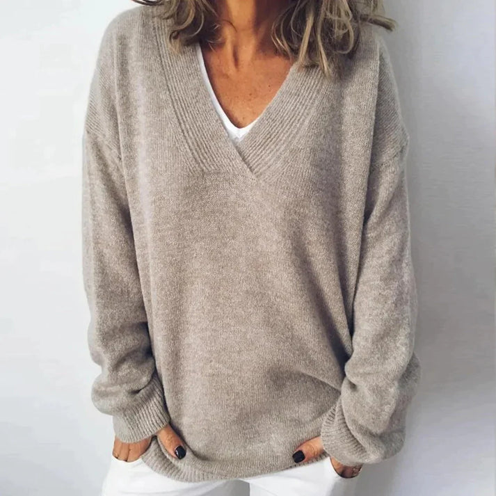 Frauen Kaschmir V-Ausschnitt Pullover – Sofia Modell
