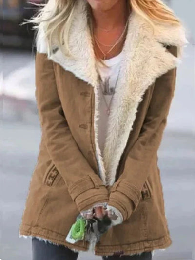 Damen Winterjacke mit Kuscheligem Kragen