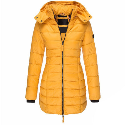 Moderne Winter-Pufferjacke mit Abnehmbarer Kapuze
