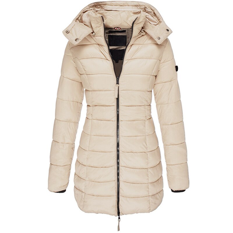 Moderne Winter-Pufferjacke mit Abnehmbarer Kapuze