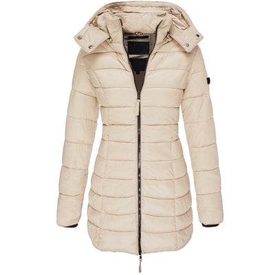 Moderne Winter-Pufferjacke mit Abnehmbarer Kapuze