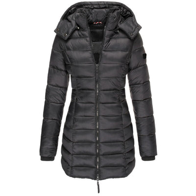 Moderne Winter-Pufferjacke mit Abnehmbarer Kapuze