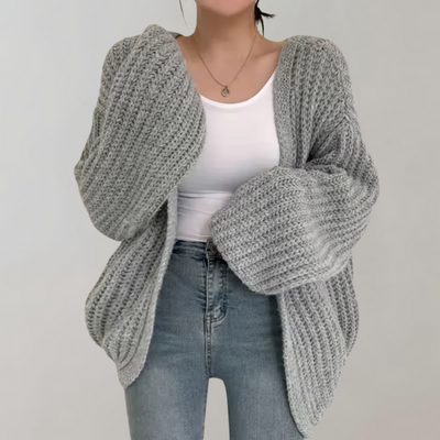 Stylish Oversized Chunky Knit Cardigan for Women – Cozy & Chic