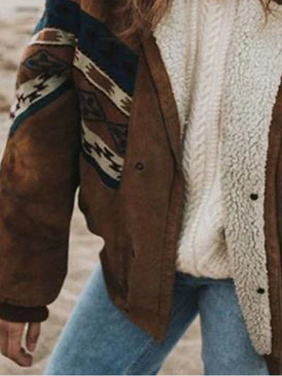 Vintage Plush Winter Jacket for Women – Daisy Coat