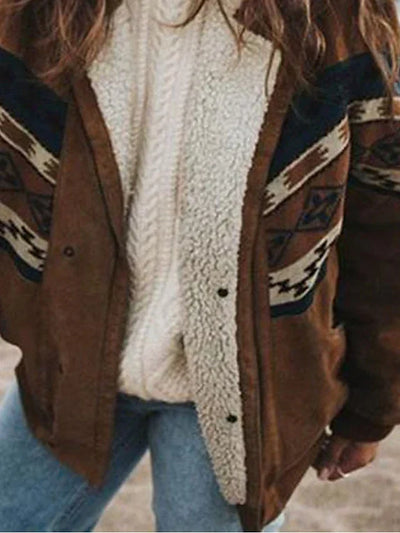 Vintage Plush Winter Jacket for Women – Daisy Coat